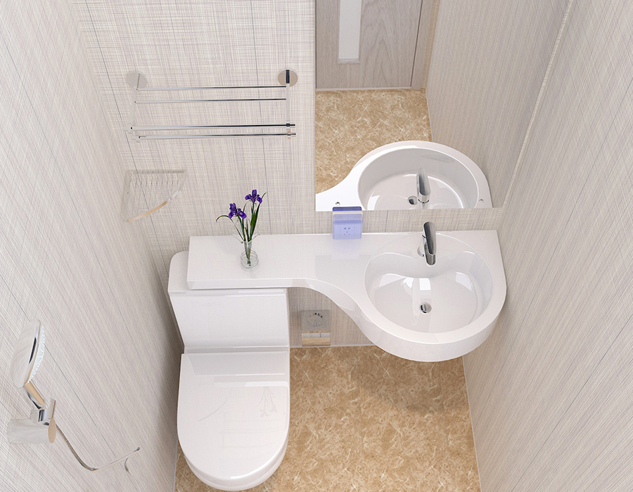 Fuldpanel PEC Resin Fiber Hotel Modulær præfabrikeret badeværelsesenhed