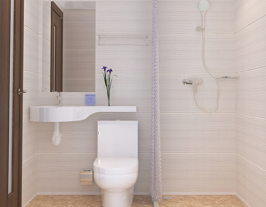 Hotel Modular Badeværelse med fuld PEC Resin Fiber Panel Construction