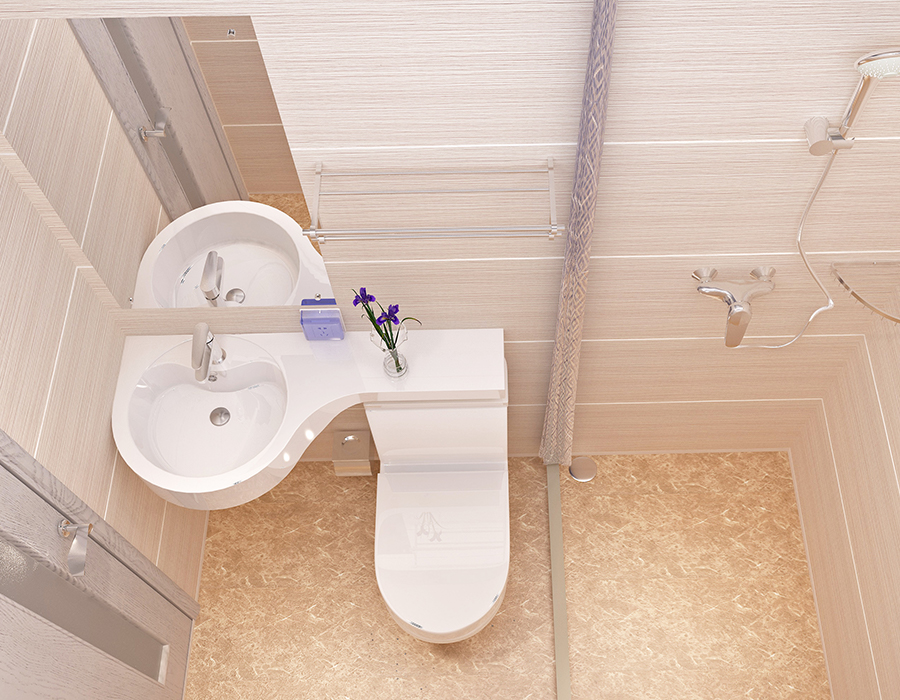 Hotel Modular Badeværelse med fuld PEC Resin Fiber Panel Construction