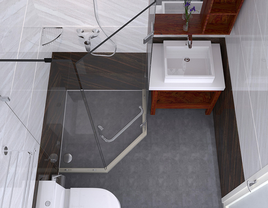 RTM Soft Ceramic Base præfabrikeret hotelbadeværelsesenhed med harpiksfiberpaneler